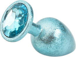 Plavi aluminijumski Analni čep sa malim kristalom