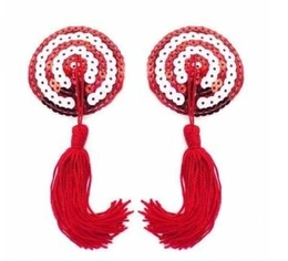 Пэстисы наклейки на грудь бело-красные