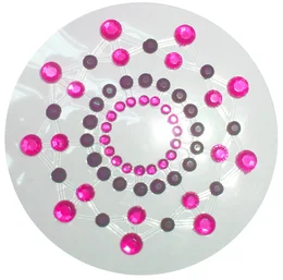 Украшение на соски черно-розовое