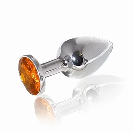 Analna čaura sa kristalom mala narandžasta, žuta 7 cm