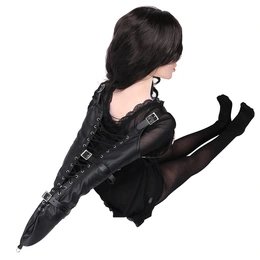 Kožno crno vezivanje ramena za ruke