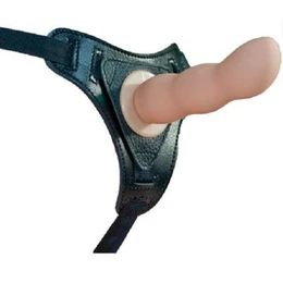 Strapon zakrivljeni silikonski mesnati 11 cm