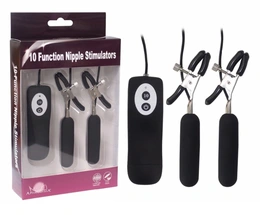 Stezaljke za bradavice sa vibracionim režimima su crne