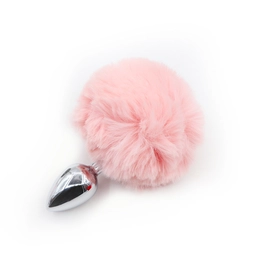 Analna čaura sa svetlo ružičastim zečjim repom od 7 cm