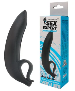 Analni stimulans banana sek Ekpert Crna 16 cm