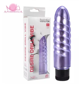Mini vibrator Desire Drill vibe sa mlaznicom ljubičasta