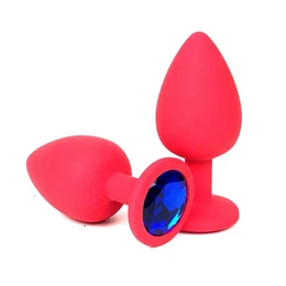 Analna čaura crvena sa kristalom Velika Plava 9 cm