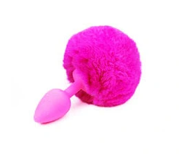 Analna čaura ružičasta sa zečjim repom Large 9,5 cm