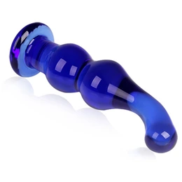 Glavčina analna staklena plava 14,5 cm