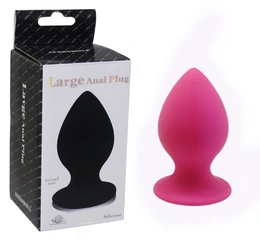 Analni čep silikon anal Large roze 9,5 cm