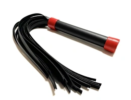 Crno-crvena pletenica od eko kože