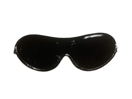Maska za oči od eko kože crna