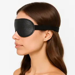 Maska od crne kože na elastičnoj traci