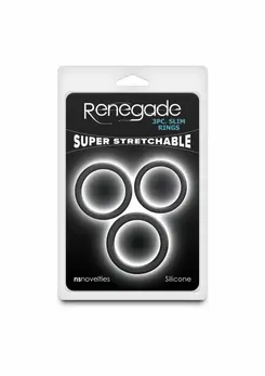 Renegade set od 3 tanka silikonska prstena, fleksibilan sistem različitih veličina