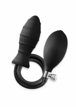 NS Novelties Renegade InflataPlay analni čep na naduvavanje sa čvrstim jezgrom, crni, Medium