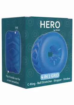 ToyJoy Hero 4 u 1 Grid prsten, višenamenski ergonomski silikonski sistem