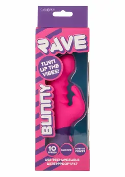 Bunny silikonski vibrator za intimno zadovoljstvo sa 10 modova vibracije vodootporan USB roze