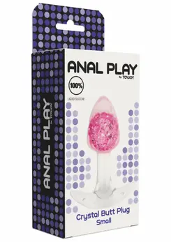 ToyJoy Crystal Plug Small analni čep od tečnog silikona sa svetlucavim postoljem 7.5 cm