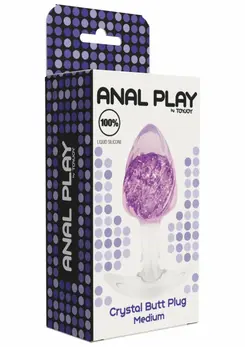 ToyJoy Crystal Plug Medium tečni silikon glamurozan izgled 8713221845078
