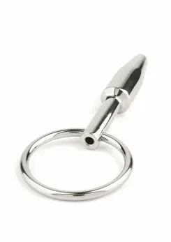 Mini Fucker Open Plug Black, kompaktni anatomski silikonski čep