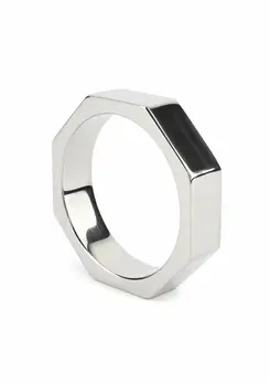 Mr. Steel Nut C-Ring 55mm metalni prsten za penis od nerđajućeg čelika sa heksagonalnim dizajnom