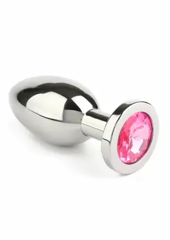 Mr. Steel Jeweled Plug Large luksuzni čelični analni čep sa kristalom veličina L
