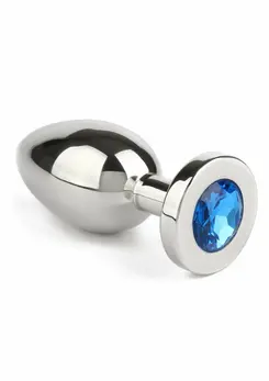 Mr. Steel Jeweled Plug Medium analni čep od nerđajućeg čelika sa ukrasnim kamenom na bazi