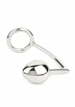 Mr. Steel Ass Hitch Egg 45 mm intimni čep od nerđajućeg čelika sa prstenom