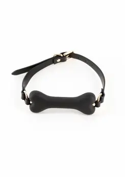 Fetish & Fashion Roseanne Gag Podesivi PU usni geg sa lopticom Crno crveni