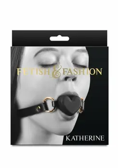 Fetish & Fashion Katherine Gag Adjustable PU Ball Restraint Black