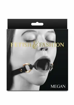 Fetish & Fashion Megan Gag Adjustable PU Ball Gag Black