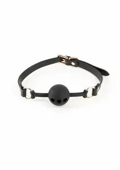 Fetish & Fashion Fran Gag Adjustable PU Ball Gag Black