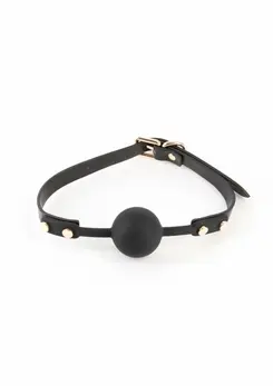 Fetish & Fashion Janice Gag podesivi PU geg sa lopticom crni