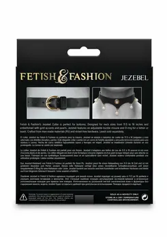 Fetish & Fashion Jezebel ogrlica sa zlatnim detaljima podesiva od 29 do 41 cm
