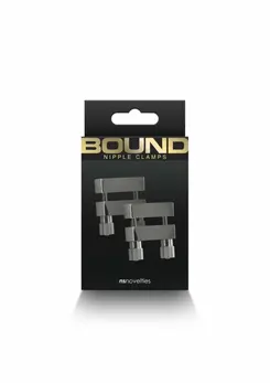 NS Novelties Bound Adjustable Nipple Clamps V1 Silicone Tips Metal