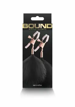 NS Novelties Bound Adjustable Nipple Clamps F1, Silicone Tips, Metal