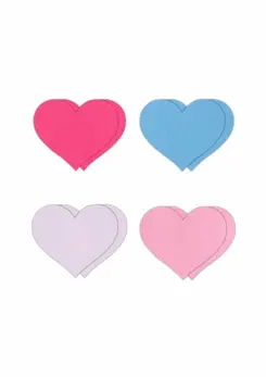 NS Novelties Pasties Heart II Assort 4 Pair - Decorative Adhesive Covers