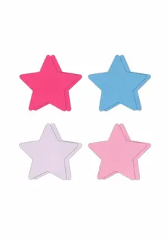 NS Novelties Pasties Star II Assort 4 Pair - Decorative Adhesive Covers