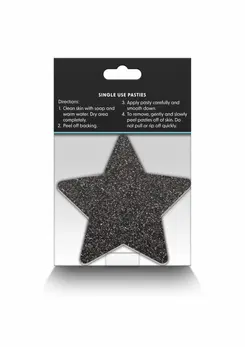 NS Novelties Pretty Pasties Glitter Stars 2 Pair Adhesive Covers