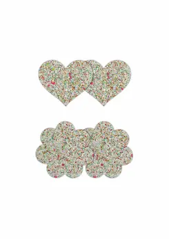 NS Novelties Pretty Pasties Heart & Flower 2 para nalepnice za bradavice