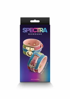 Spectra Bondage lisice za zglobove sa podesivim kaišem i šarenim dizajnom