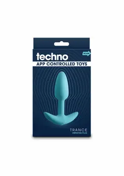 Techno Trance vibrirajući analni čep od silikona sa kontrolom preko aplikacije, 9 funkcija, crni