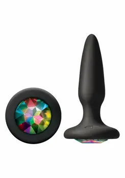 Glams Mini Rainbow Gem silikonski čep sa šarenim kristalom na bazi