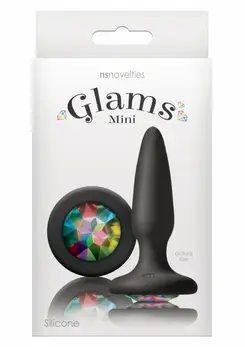 Glams Mini Rainbow Gem silikonski čep sa šarenim kristalom na bazi