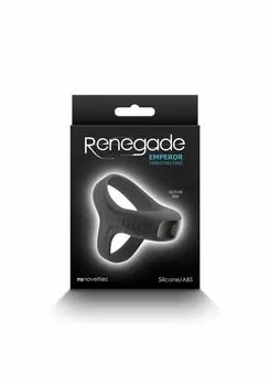Renegade Emperor Rechargeable Vibrating Ring, Black, Stretchy Fit
