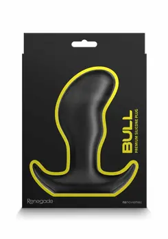 Renegade Bull Small fleksibilni silikonski analni čep crni 7.6 cm