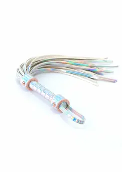 Cosmo Bondage Flogger Holographic Vinyl Podesivi Rose Gold