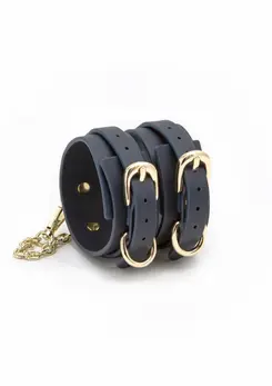 NS Novelties Bondage Couture Ankle Cuff - Elegant Synthetic Design, Blue