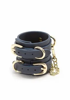 NS Novelties Bondage Couture Wrist Cuff Elegant Blue Design