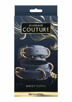 NS Novelties Bondage Couture Wrist Cuff Elegant Blue Design